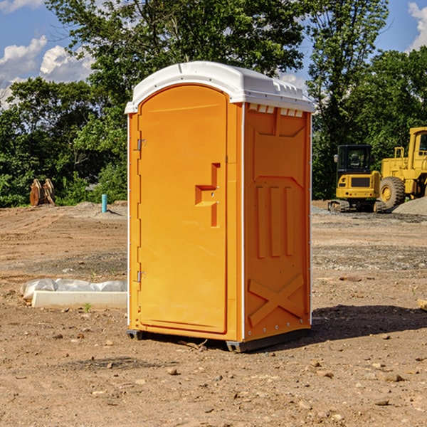 how often are the portable restrooms cleaned and serviced during a rental period in Saluda County South Carolina